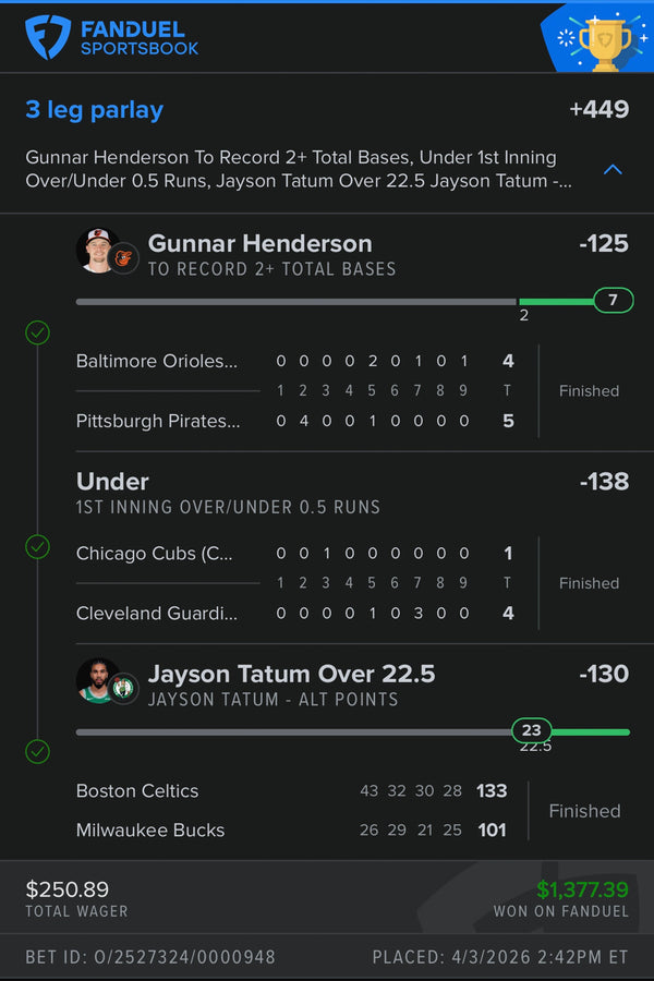 Winning slip