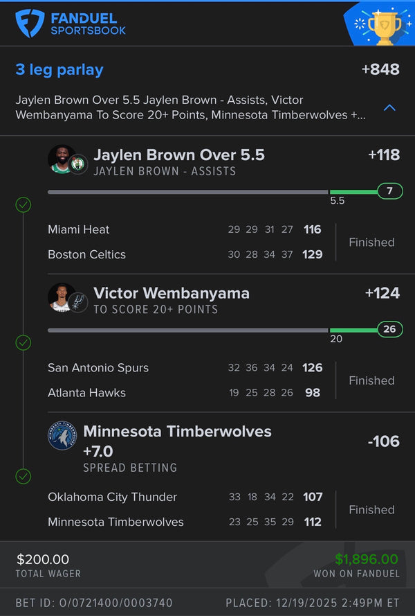 Winning slip
