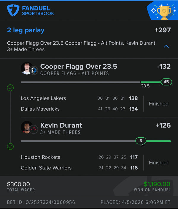 Winning slip