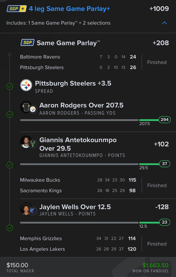 Winning slip